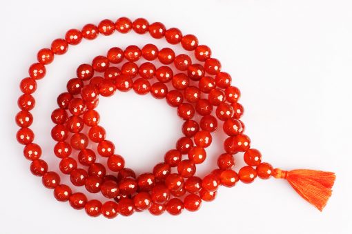 Red Carnelian Necklace - Faceted Mala To awakens talents within