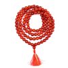 Red Carnelian Necklace - Round Mala - To brings good luck and opportunity