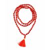 Red Carnelian Necklace - Round Mala - To brings good luck and opportunity