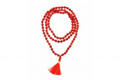 Red Carnelian Necklace - Round Mala - To brings good luck and opportunity