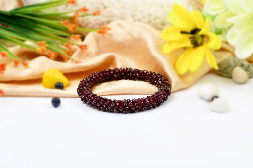 Red Garnet Bangle - For health and dissolves emotional blockages