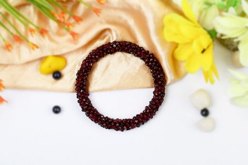 Red Garnet Bangle - For health and dissolves emotional blockages