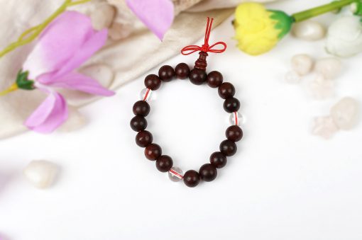 Red Sandalwood and Sphatik Beads bracelet To harmonize the aura and remove negative energy