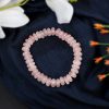 Rose Quartz Bracelet - Elliptical Beads to open the heart and connect to the energy of love