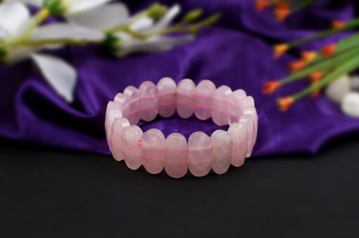 Rose Quartz Faceted Bracelet - I