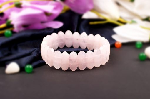 Rose Quartz Faceted Bracelet - III