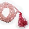 Rose Quartz Round Necklace Mala - To Provides comfort from grief