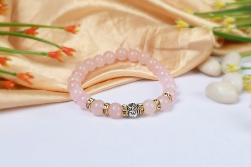 Rose Quartz with Buddha Bracelet