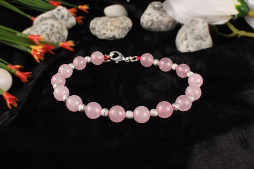 Round Rose Quartz Bracelet