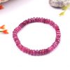 Ruby faceted Bracelet - Button Shape