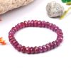 Ruby faceted Bracelet - Button Shape