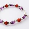 Rudraksha and Amethyst Beads Bracelet