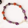 Rudraksha and Amethyst Beads Bracelet