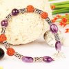 Rudraksha and Amethyst Beads Bracelet