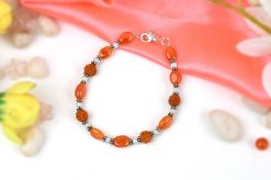 Rudraksha and Carnelian Bracelet for awakens talents within and encourages creative visualization