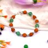 Rudraksha and Green Jade bracelet - To Promotes love, trust and reliability