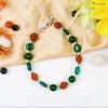 Rudraksha and Green Onyx bracelet - for building relationships and for spiritual growth