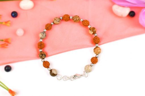 Rudraksha and Jasper Bracelet to provide stamina and vitality