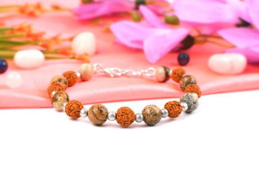 Rudraksha and Jasper Bracelet to provide stamina and vitality