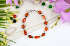 Rudraksha and Red Carnelian bracelet - For awakens talents within