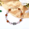 Rudraksha and Rose Quartz Bracelet - To open the heart and connect to the energy of love