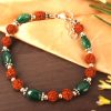 Rudraksha Emerald bracelet for enhances self-esteem, creativity and communication skills