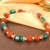 Rudraksha Emerald bracelet for enhances self-esteem, creativity and communication skills