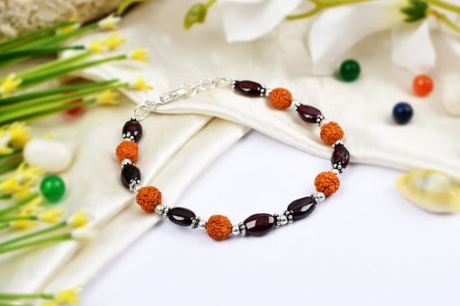 Rudraksha Garnet Bracelet - D1 - For dissolves emotional blockages