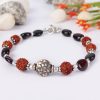 Rudraksha Garnet Bracelet - Design III