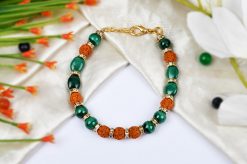 Rudraksha Malachite Bracelets For expression of feelings and eliminates shyness