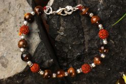 Rudraksha Tiger Eye Bracelet - To enhances integrity and brings prosperity