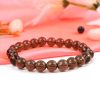 Smoky Quartz Round Bead Bracelet - For removing negative emotions and achieving goals