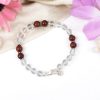 Sphatik and Red sandalwood Bracelet To harmonize the aura around us and remove negative energy