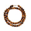 Tiger Eye Round Necklace Mala - For courage, strength and will power