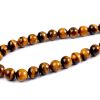 Tiger Eye Round Necklace Mala - For courage, strength and will power