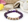 Tulsi and Amethyst Bracelet To overcome addiction and reduces stress