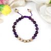 Tulsi and Amethyst Bracelet To overcome addiction and reduces stress