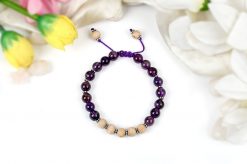 Tulsi and Amethyst Bracelet To overcome addiction and reduces stress