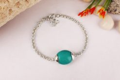 Turquoise Bracelet in Silver - For enhancing communication, expression and creativity