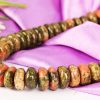 Unakite Necklace - Elliptical Beads - For eliminates negative energies and elevates self-esteem