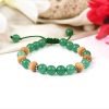 White Sandal and Green Jade Bracelet - To Promotes love, trust and reliability