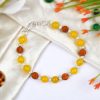 Yellow Agate and Rudraksha Bracelet - To enhance willpower, memory, clarity and creativity