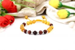 Yellow Citrine and Red Sandalwood Bracelet - To ward off the risk to injury or attack