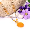 Citrine and Tulsi Beads Necklace