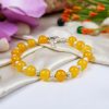 Yellow Jade Bracelet in Round Beads - To Attracts joy and happiness