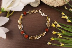 Citrine Oval Bracelet - To ward off the risk to injury or attack