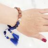 4 Mukhi Rudraksha and Lapis Lazuli Bracelet to Enhances self-confidence, creativity and vocal power