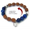 4 Mukhi Rudraksha and Lapis Lazuli Bracelet for Throat Chakra to Enhances self-confidence and self-worth to fearlessly communicate efficiently