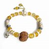 12 Mukhi Rudraksha and Citrine Bracelet for Solar Chakra to Evokes self-confidence and self-respect and gives mental power