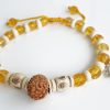 12 Mukhi Rudraksha and Citrine Bracelet for Solar Chakra to Evokes self-confidence and enhances mental strength